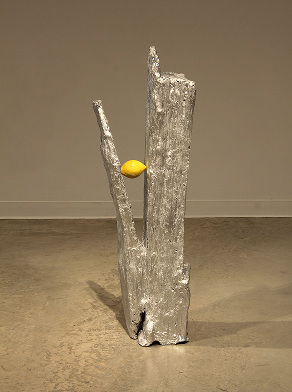 Artlab MFA Thesis Exhibition: Amanda Oppedisano Silver Sculptures with Lemon